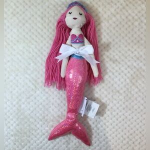Nicole Miller Home Kids Pink Mermaid Plush Doll 🧜‍♀️